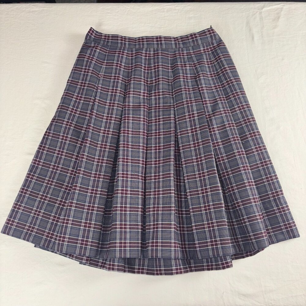 Plaid Pleated Skirt